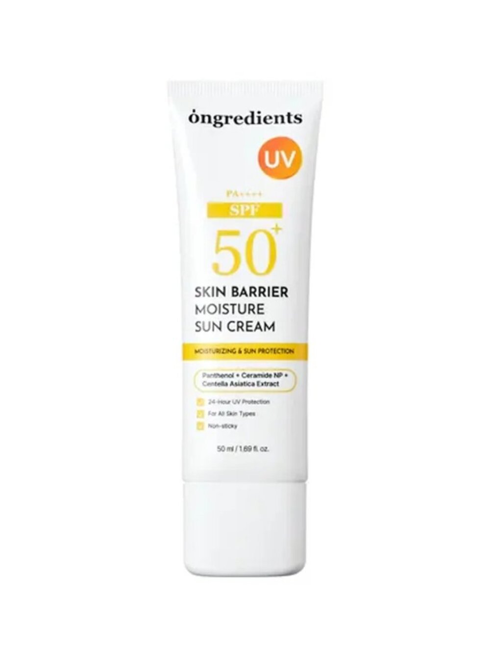 ONGREDIENTS Skin Barrier Moisture Sunscreen Broad Spectrum SPF 50, Glowy Fini...